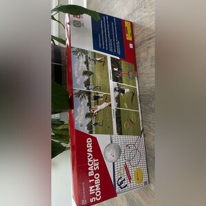 5 Outdoor Games In 1 Backyard Combo Sports Set. Great Family Fun!!  NEW